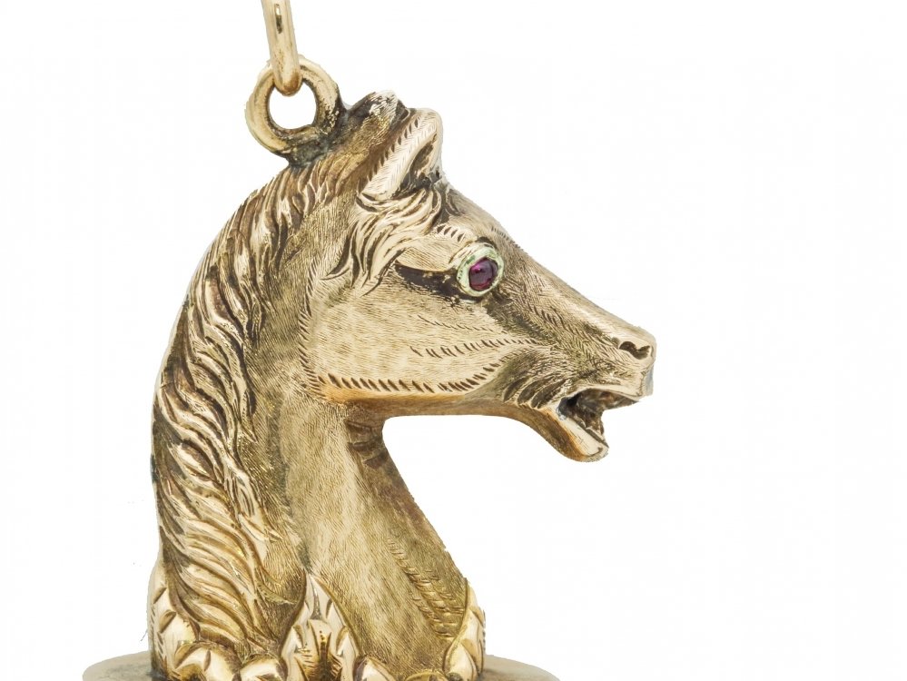 Broches en Hangers - Gouden hanger paard