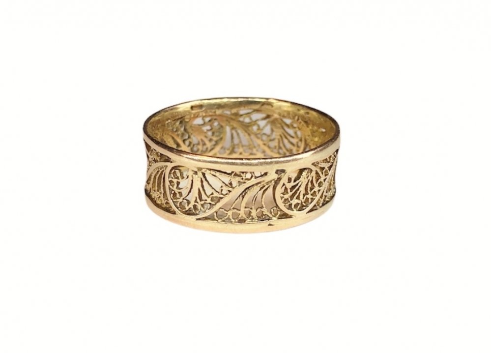 Antieke ringen - Antieke filigrain ring goud