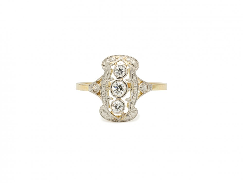 Antieke ringen - Antieke Art Deco ring diamant