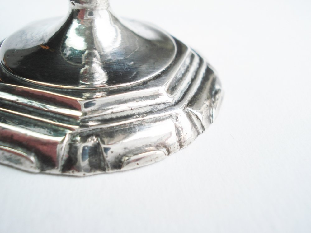 Zilveren Kandelaars - Miniatuur kandelaars zilver.