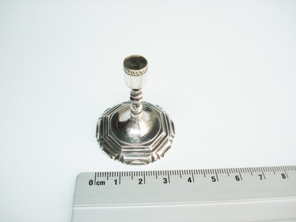 Zilveren Kandelaars - Miniatuur kandelaars zilver.