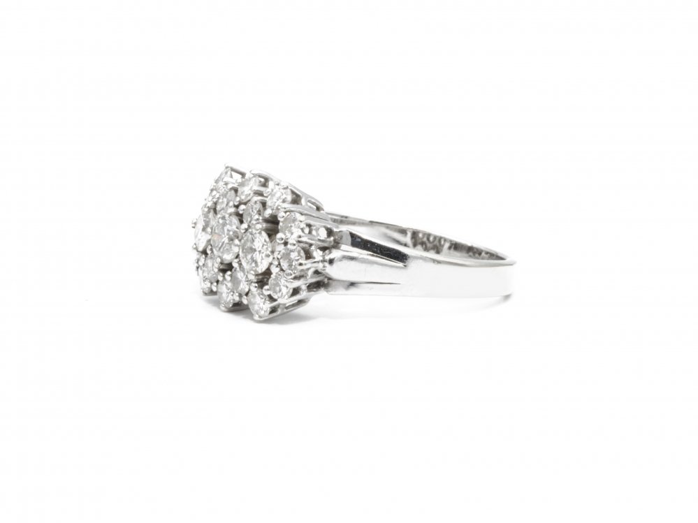 Antieke ringen - Sixties ring diamant witgoud