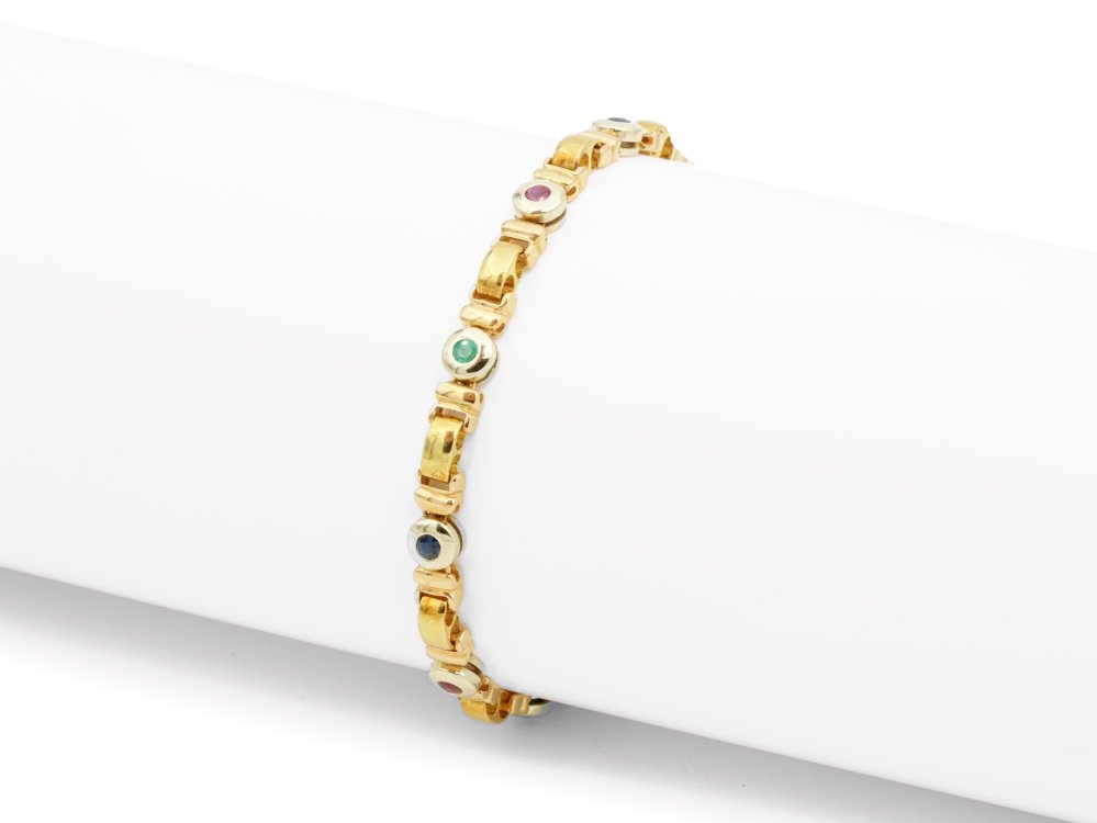 Kettingen en Armbanden - Gouden armband edelstenen