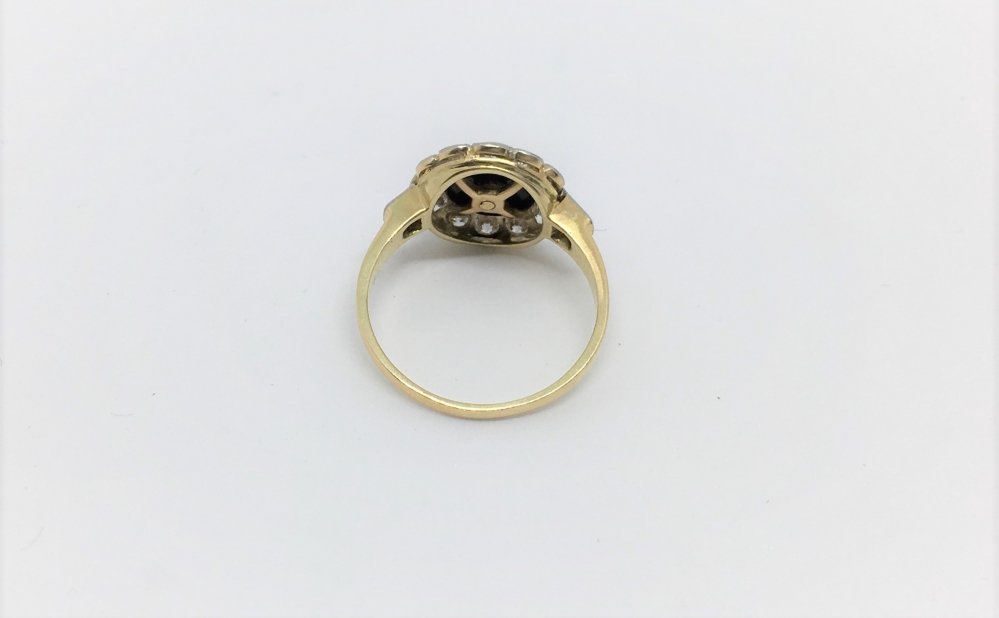 Antieke ringen - 20er jaren ring onyx briljant