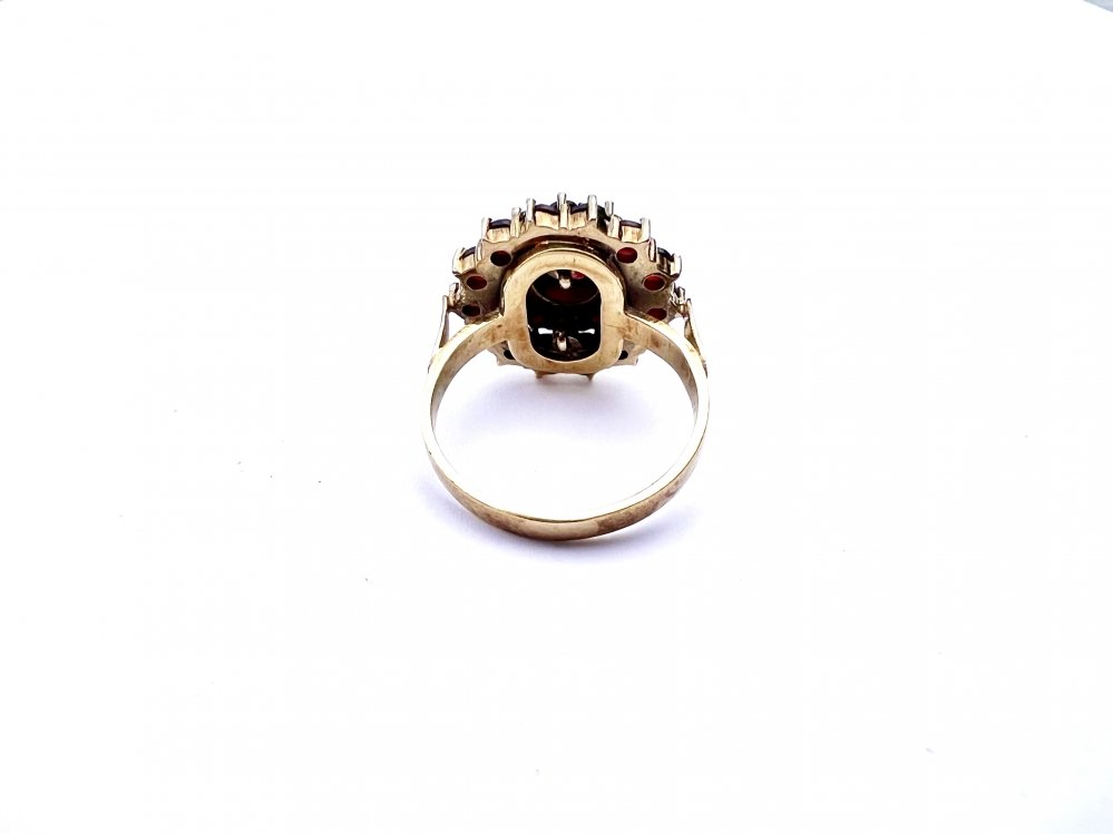 Antieke ringen - Gouden Vintage granaat ring 