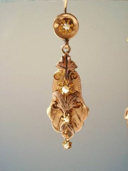 Oorbellen - Antieke oorbellen goud