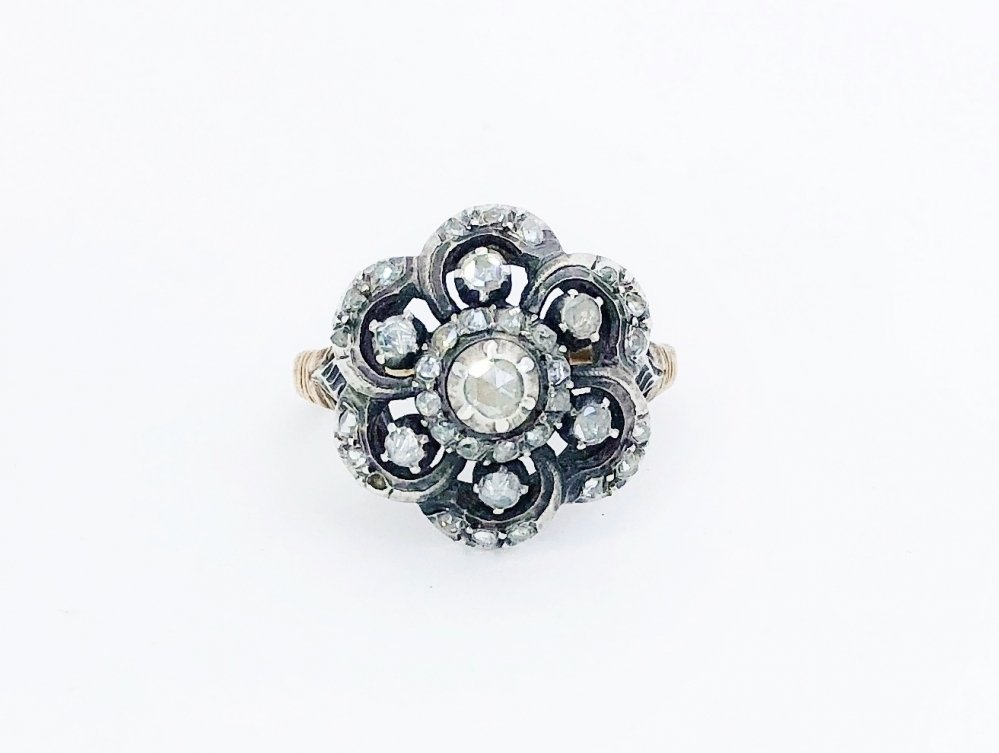 Antieke ringen - Antieke roosdiamanten ring