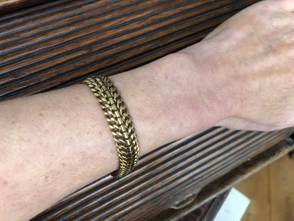 Kettingen en Armbanden - Vintage gouden schakelarmband