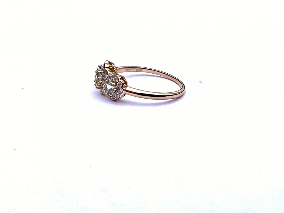 Antieke ringen - Gouden aquamarijn ring