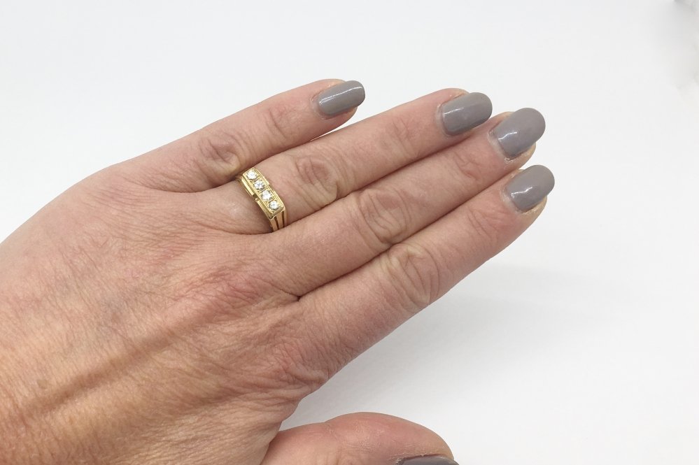 Antieke ringen - Verkocht Art Deco rijring diamant