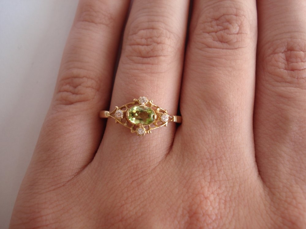 Antieke ringen - Repro ringen geelgoud briljant