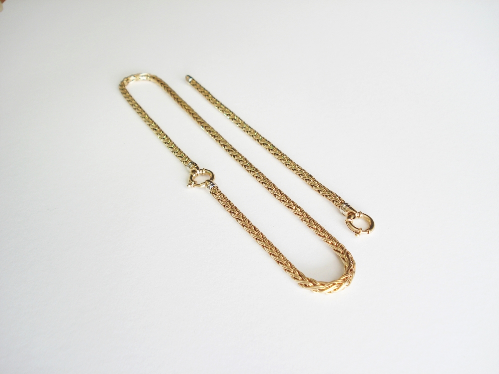 Kettingen en Armbanden - Gouden collier met armband Cartierslot