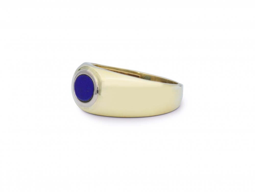 Antieke ringen - Gouden herenring Lapis Lazuli