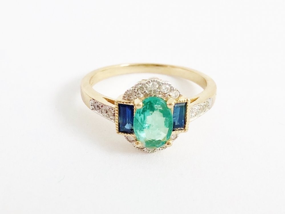 Wonderlijk Ring smaragd saffier briljant Anita Potters SJ-61