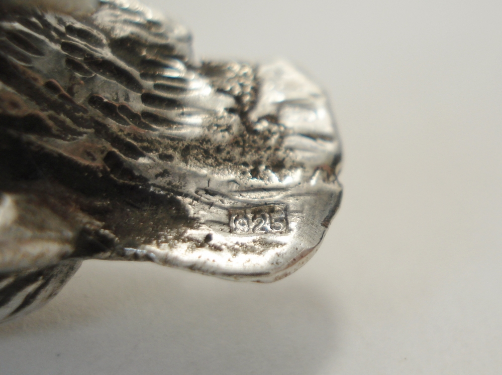 Antiek zilver overig - Zilveren ijsvogeltje