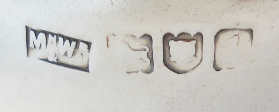 Antiek zilver overig - Antiek zilveren sauskommem Mapin and Webb