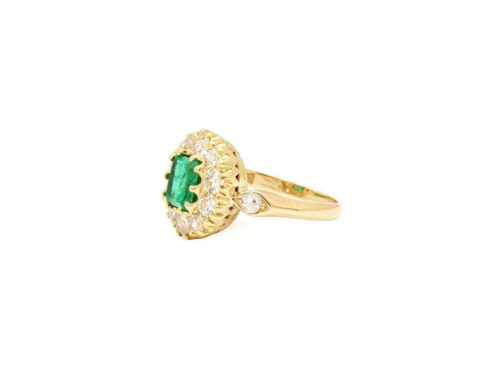 Antieke ringen - Geelgouden ring smaragd