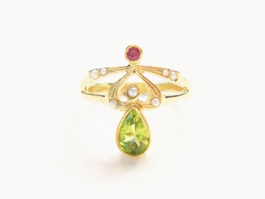 Antieke ringen - Verkocht Ring modern Jugendstil stijl