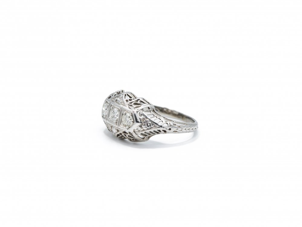 Antieke ringen - Platina ring diamant