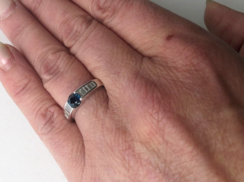 Antieke ringen - Nieuwe ring diamant saffier