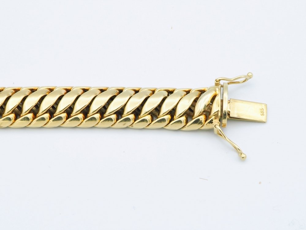 Kettingen en Armbanden - Geelgouden schakelarmband