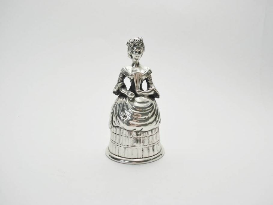 Antiek zilver overig - Zilveren tafelbel dame 
